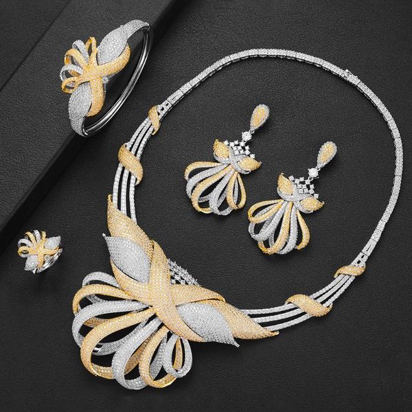godki luxury statement necklace earring bangle ring sets dubai jewelry sets for women cubic zircon wedding bridal jewelry set, Silver
godki luxury statement necklace earring bangle ring sets dubai jewelry sets for women cubic zircon wedding bridal jewelry set, Silver
