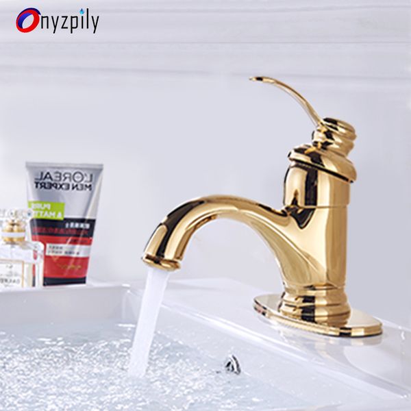 bathroom sink faucets onyzpily golden basin faucet deck mounted and cold water mix torneira banheiro
bathroom sink faucets onyzpily golden basin faucet deck mounted and cold water mix torneira banheiro