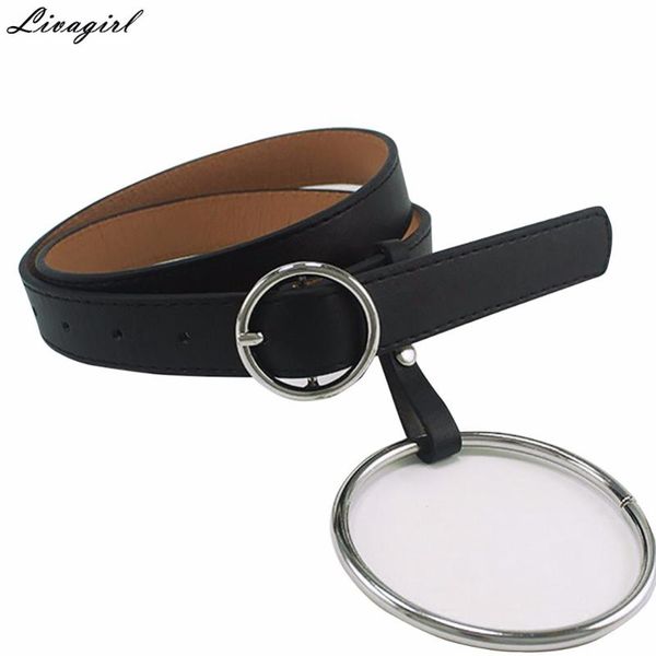 women waist belt lovely women's big ring decorated belts female fashion gold pin buckle solid pu leather strap design, Black;brown
women waist belt lovely women's big ring decorated belts female fashion gold pin buckle solid pu leather strap design, Black;brown