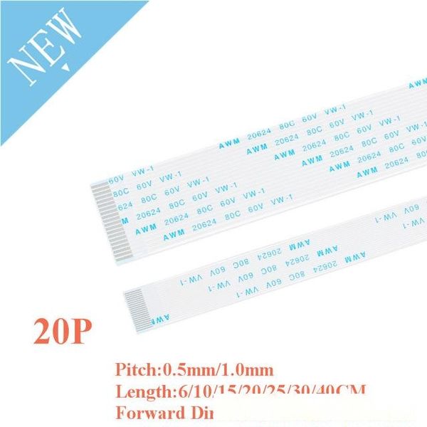 heap computer cables & connectors 10pcs fpc/ffc ribbon flexible flat cable 20 pin 0.5mm/1.0mm pitch with 6/10/15/20/25/30/40cm length for
heap computer cables & connectors 10pcs fpc/ffc ribbon flexible flat cable 20 pin 0.5mm/1.0mm pitch with 6/10/15/20/25/30/40cm length for