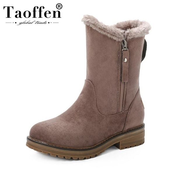 taoffen women zipper warm mid calf boots keep warm winter snow boots daily outdoor flats daily shoes woman work size 34-43, Black
taoffen women zipper warm mid calf boots keep warm winter snow boots daily outdoor flats daily shoes woman work size 34-43, Black