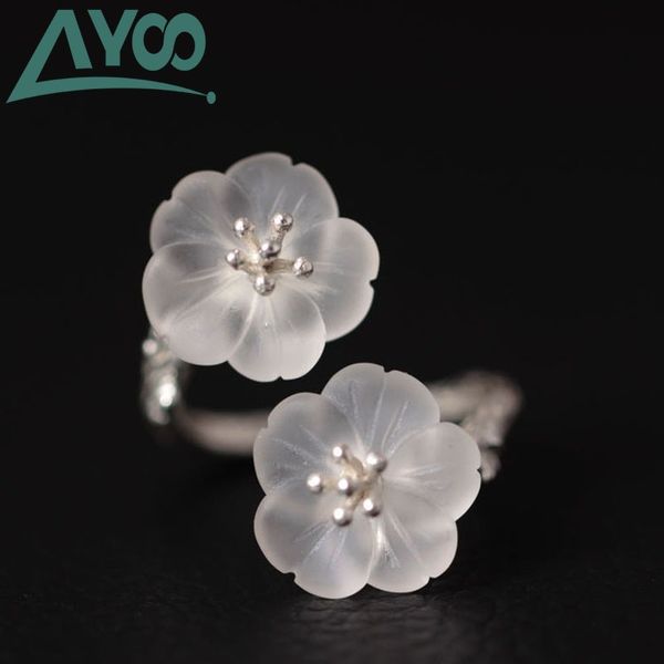 2020 s925 silver charm sweet natural white crystal double plum vintage open ring, Golden;silver
2020 s925 silver charm sweet natural white crystal double plum vintage open ring, Golden;silver