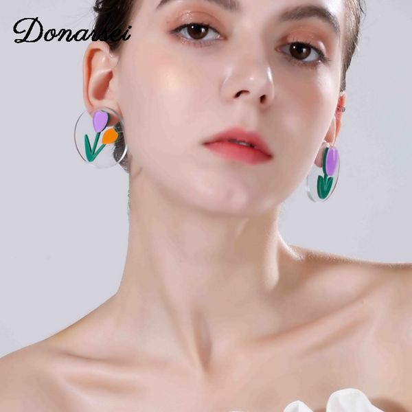 donarsei cute acrylic tulip flower earrings for women sweet transparent round drop dangle earrings christmas gift, Silver
donarsei cute acrylic tulip flower earrings for women sweet transparent round drop dangle earrings christmas gift, Silver