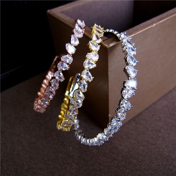 bangle fashion cubic zirconia teardrop stones bracelet thin shinning cuff,wedding/party/dinner jewelry for women.b0396, Black
bangle fashion cubic zirconia teardrop stones bracelet thin shinning cuff,wedding/party/dinner jewelry for women.b0396, Black