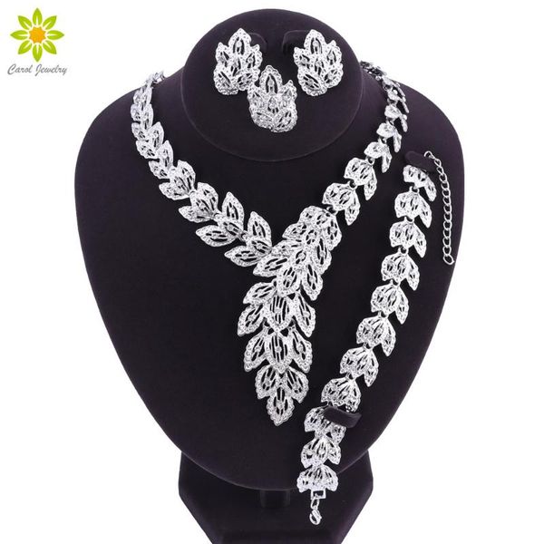 fashion leaves shape pendant necklace earring bracelet ring fashion dubai silvercolor nigerian african beads wedding jewelry set, Silver
fashion leaves shape pendant necklace earring bracelet ring fashion dubai silvercolor nigerian african beads wedding jewelry set, Silver