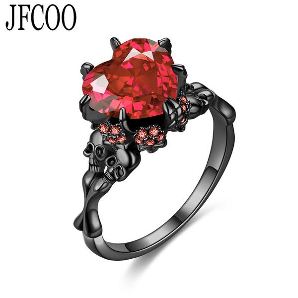 fashion punk cz ring heart-shape red zircon double skull rings black for women party dropshipping wedding jewelry, Golden;silver
fashion punk cz ring heart-shape red zircon double skull rings black for women party dropshipping wedding jewelry, Golden;silver