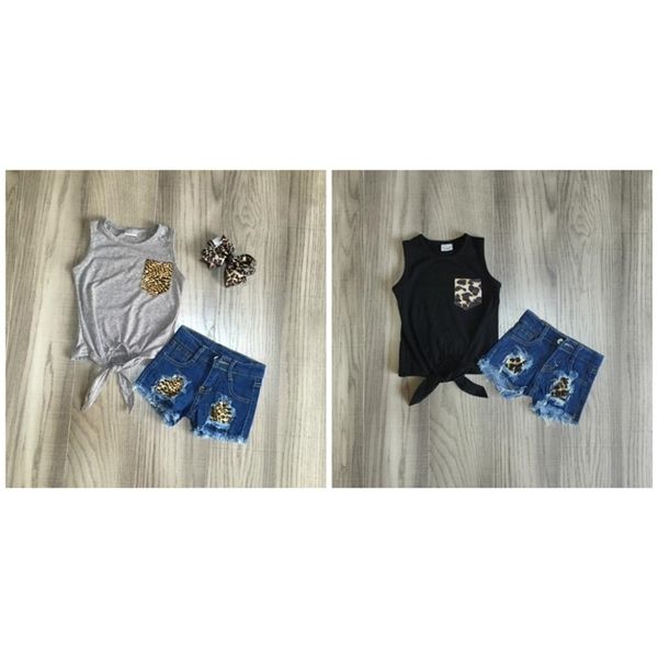 girlymax summer baby girls shorts children clothes boutique leopard serape black tie knot blue denims jeans shorts set 0926, White
girlymax summer baby girls shorts children clothes boutique leopard serape black tie knot blue denims jeans shorts set 0926, White