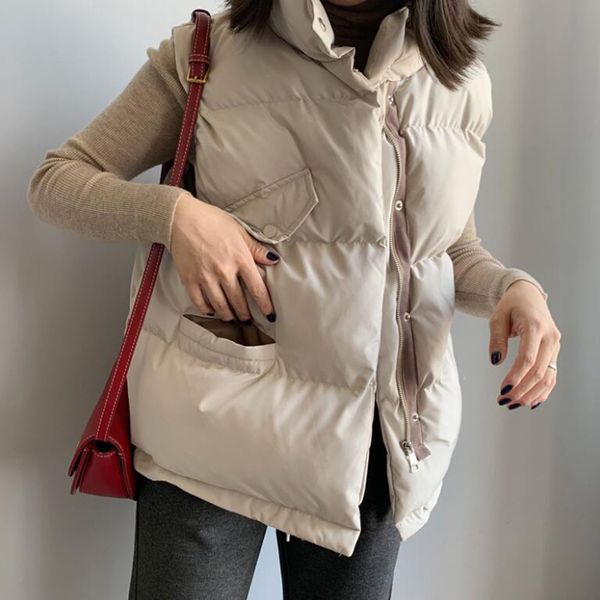 sedutmo winter oversize vest women parkas streetwear autumn coat sleeveless vintage waistcoat casual basic outerwear ed1081, Black;white
sedutmo winter oversize vest women parkas streetwear autumn coat sleeveless vintage waistcoat casual basic outerwear ed1081, Black;white
