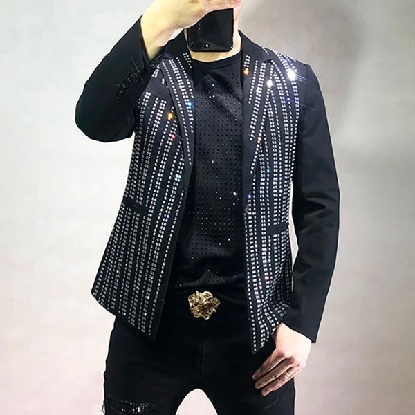 men's suits & blazers small suit drilling man self-cultivation man's ktv a young master hairstyle division wedding dress pography, White;black
men's suits & blazers small suit drilling man self-cultivation man's ktv a young master hairstyle division wedding dress pography, White;black