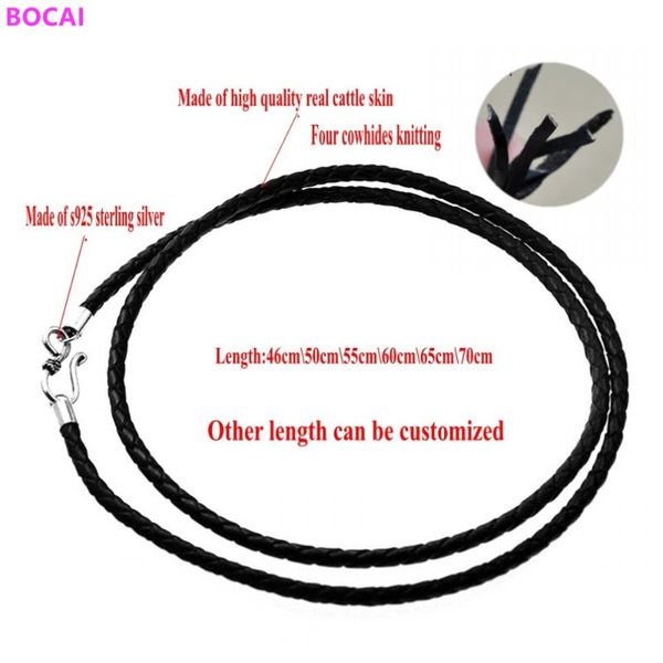 chains bocai s925 sterling silver buckle necklace leather rope woven black cow for men and women 2021 fashion
chains bocai s925 sterling silver buckle necklace leather rope woven black cow for men and women 2021 fashion