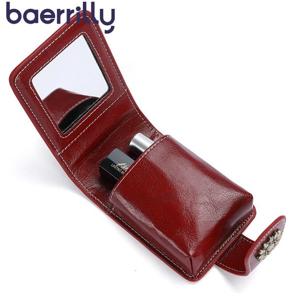 fashion genuine leather lipstick cosmetic bag with mirror makeup bag travel portable beauty case toolbox small storage cases
fashion genuine leather lipstick cosmetic bag with mirror makeup bag travel portable beauty case toolbox small storage cases