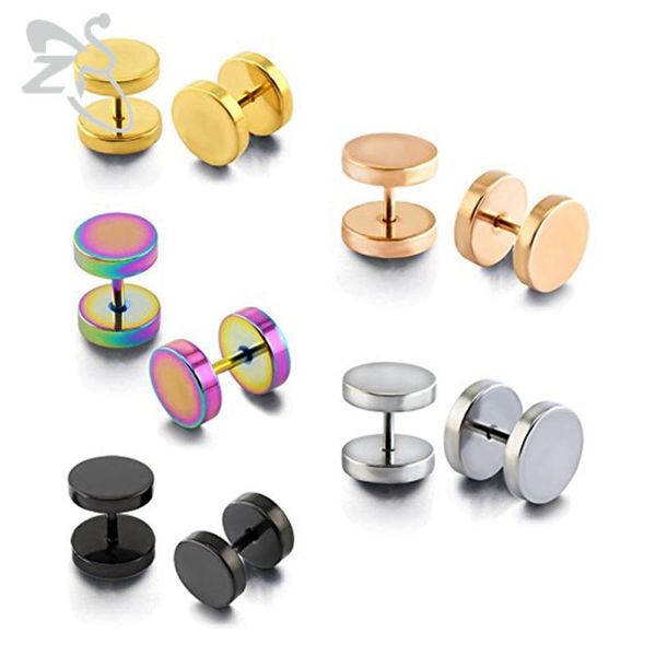 double stud earrings men ear studs stainless steel earrings stud small metal female male for women fake ear plug gold, Golden;silver
double stud earrings men ear studs stainless steel earrings stud small metal female male for women fake ear plug gold, Golden;silver