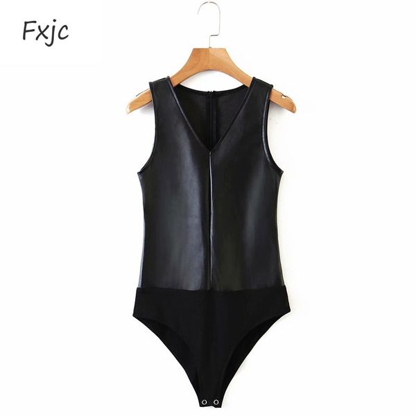 v-neck sleeveless skinny stitching pu slimming female jumpsuit black jump di chic women's jumpsuit, Black;white
v-neck sleeveless skinny stitching pu slimming female jumpsuit black jump di chic women's jumpsuit, Black;white