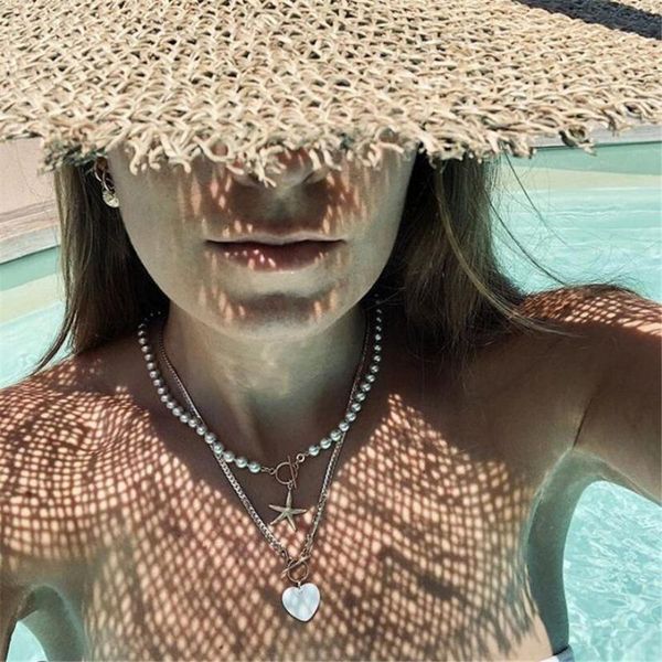 chokers mling vintage gold alloy geometric pendant necklace fashion pearl starfish shell heart for women, Golden;silver
chokers mling vintage gold alloy geometric pendant necklace fashion pearl starfish shell heart for women, Golden;silver