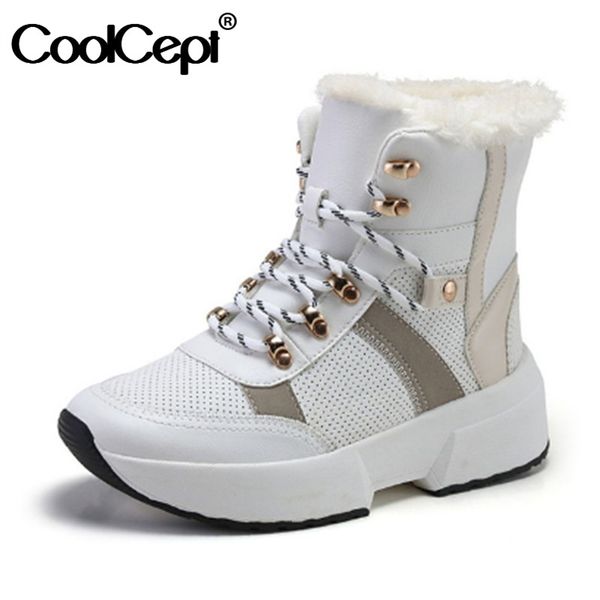 coolcept new fashion ankle boots round toe lace up fur warm shoes snow boots outdoor thick bottom shoes footwear size 36-41, Black
coolcept new fashion ankle boots round toe lace up fur warm shoes snow boots outdoor thick bottom shoes footwear size 36-41, Black
