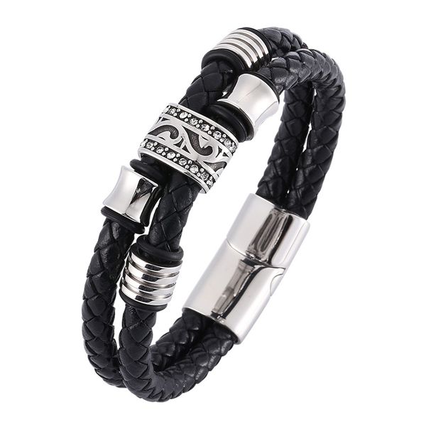 charm bracelets bracelet of men fashion braided handmade & bangles titanium steel leather male jewelry gift bb0342, Golden;silver
charm bracelets bracelet of men fashion braided handmade & bangles titanium steel leather male jewelry gift bb0342, Golden;silver