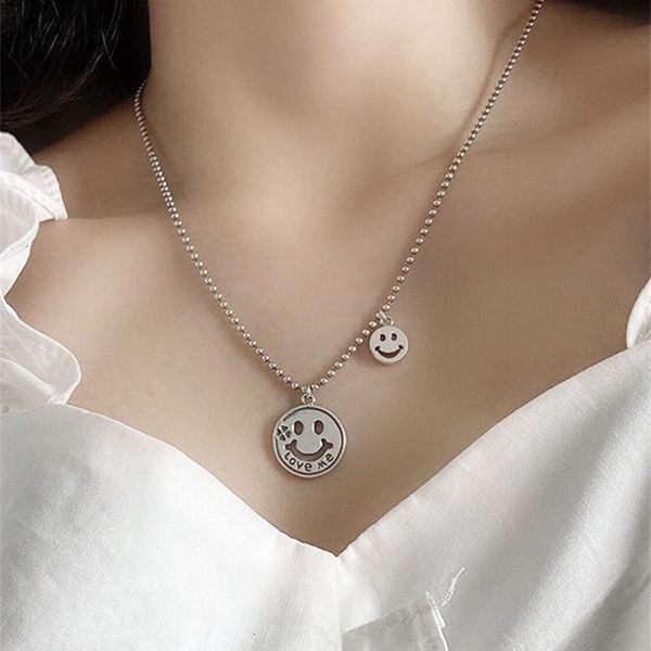 korean style new student east gate fashion simple s925 sterling silver smiley face necklace for women
korean style new student east gate fashion simple s925 sterling silver smiley face necklace for women