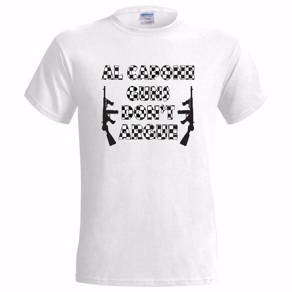 men t shirt 100% cotton print shirts al capone guns dont argue mens t shirt ska specials buster prince the gangsters tee shirt