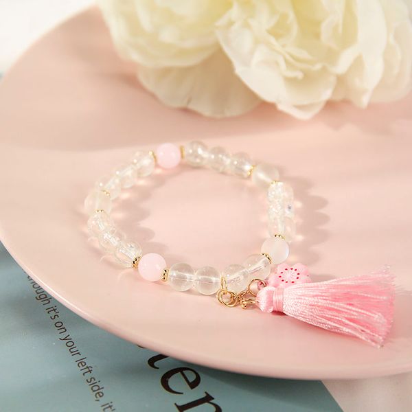sansummer new fashion transparent beaded tassel pendant flower boho personality girl gift bracelet for women jewelry, Black
sansummer new fashion transparent beaded tassel pendant flower boho personality girl gift bracelet for women jewelry, Black