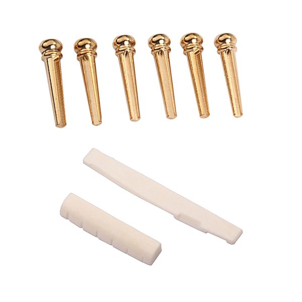 durable slotted guitar nut w/ 6pcs bridge pins for musical instrument parts 72x6x9mm
durable slotted guitar nut w/ 6pcs bridge pins for musical instrument parts 72x6x9mm