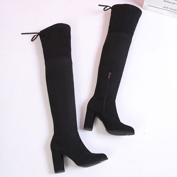 boots women 2021 suede long thigh high chunky 9cm heels fetish over the knee winter warm fur stretch fabric shoe, Black
boots women 2021 suede long thigh high chunky 9cm heels fetish over the knee winter warm fur stretch fabric shoe, Black