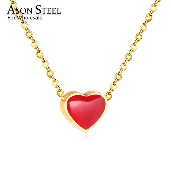 chokers asonsteel lover's gift heart shape pendant necklaces stainless steel red/green/blue color dripping oil chains collars, Golden;silver
chokers asonsteel lover's gift heart shape pendant necklaces stainless steel red/green/blue color dripping oil chains collars, Golden;silver