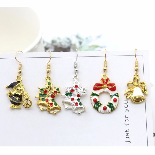diy trendy christmas earrings for women vintage charm pendants santa claus bells christmas earring halloween gifts drop shipping, Golden;silver
diy trendy christmas earrings for women vintage charm pendants santa claus bells christmas earring halloween gifts drop shipping, Golden;silver