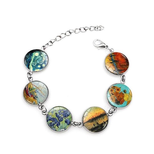 charm bracelets bracelet accessories gogh starry time gem vintage glass crystal jewelry for women, Golden;silver
charm bracelets bracelet accessories gogh starry time gem vintage glass crystal jewelry for women, Golden;silver