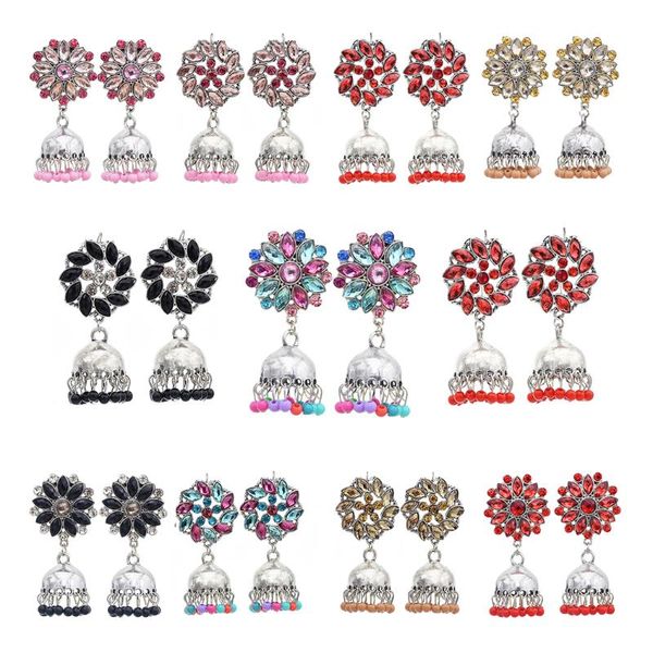 dangle & chandelier fashion ethnic crystal big flower enamel beads bells earrings women's classic vintage jewelry gift, Silver
dangle & chandelier fashion ethnic crystal big flower enamel beads bells earrings women's classic vintage jewelry gift, Silver