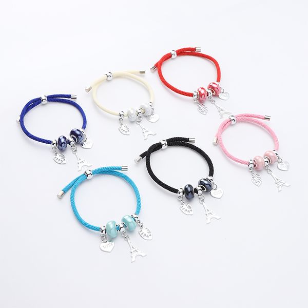 link, chain 1ps women's stylish wild bracelet alloy charm elastic diy jewelry gifts, Black
link, chain 1ps women's stylish wild bracelet alloy charm elastic diy jewelry gifts, Black