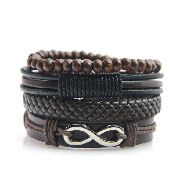 new 4 pcs/set weave vintage punk beads male women skull 8 words men leather charm bracelets female homme jewelry strand bracelet, Black
new 4 pcs/set weave vintage punk beads male women skull 8 words men leather charm bracelets female homme jewelry strand bracelet, Black