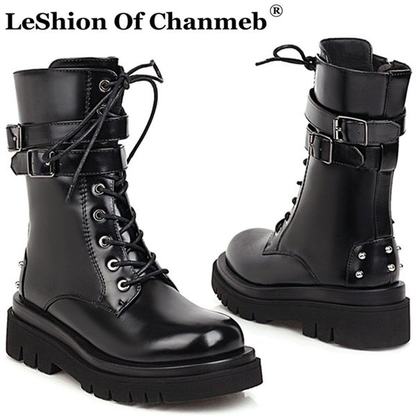 2021 punk rock rivets studs motorcycle boots women platforms chunky heels metal buckled lace up combat army boots 33-43, Black
2021 punk rock rivets studs motorcycle boots women platforms chunky heels metal buckled lace up combat army boots 33-43, Black