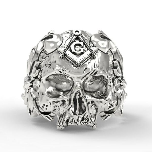 cluster rings men's skull ring retro hiphop jewelry masonic, Golden;silver
cluster rings men's skull ring retro hiphop jewelry masonic, Golden;silver