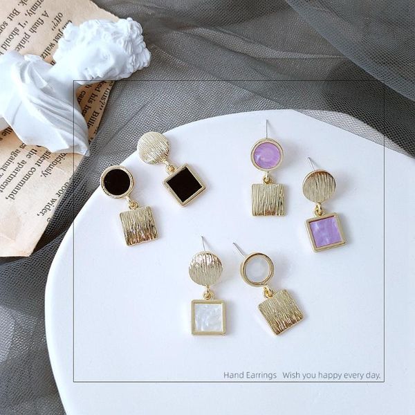 stud ab style temperament earrings contracted fashion jewelry for women, Golden;silver
stud ab style temperament earrings contracted fashion jewelry for women, Golden;silver