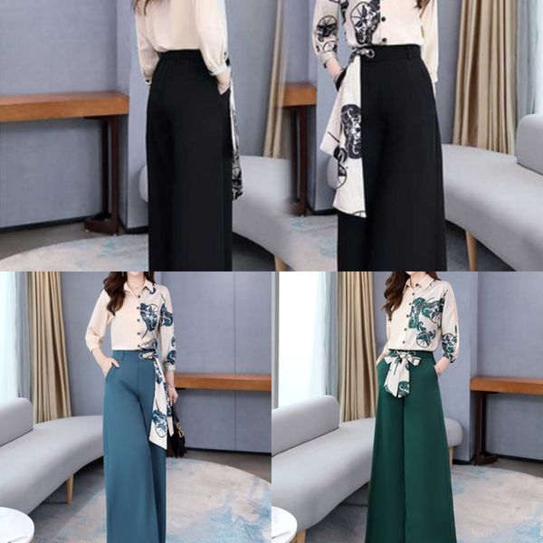 wide-leg women's fashion 2020 spring new elegant women's shirt western suit suitwide leg pants suitstyle age-reducing pants two-pi, Gray
wide-leg women's fashion 2020 spring new elegant women's shirt western suit suitwide leg pants suitstyle age-reducing pants two-pi, Gray