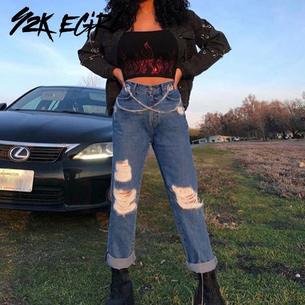 women's jeans y2k egirl distressed high waist straight with cross chain hollow out punk style a-nkle length pant 90s streetwear autumn, Blue
women's jeans y2k egirl distressed high waist straight with cross chain hollow out punk style a-nkle length pant 90s streetwear autumn, Blue