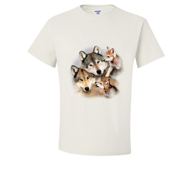 2019 fashion cotton tee shirt fashion wolf family cute t-shirt