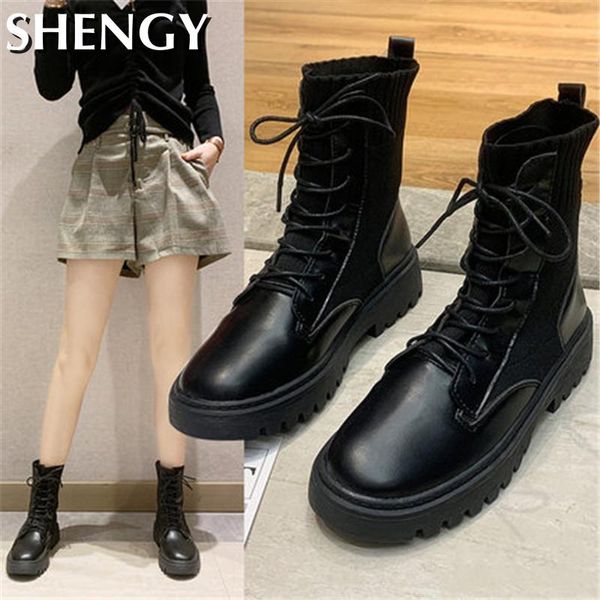autumn and winter fashion ladies boots lace-up ankle boots ladies british motorcycle style thick-soled non-slip, Black
autumn and winter fashion ladies boots lace-up ankle boots ladies british motorcycle style thick-soled non-slip, Black