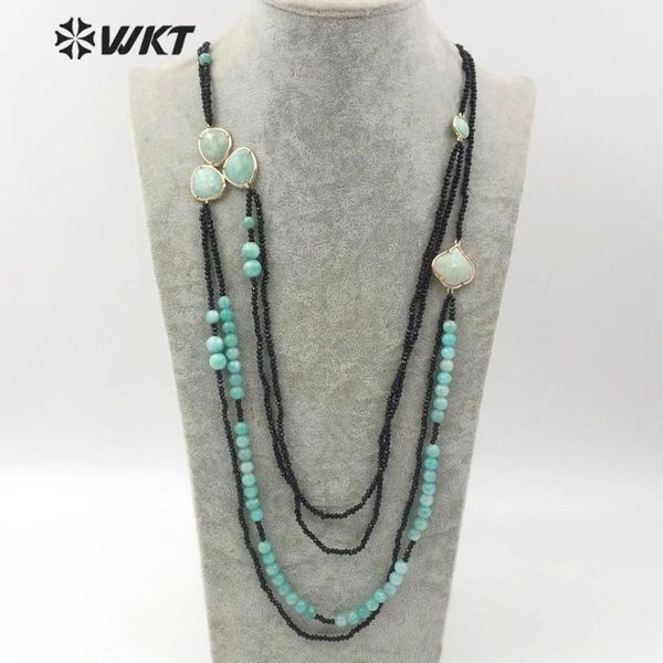 chains wt-n1156 natural amazonite & blue lapis necklace women fashion jewelry handmade beaded 36inch, Silver
chains wt-n1156 natural amazonite & blue lapis necklace women fashion jewelry handmade beaded 36inch, Silver