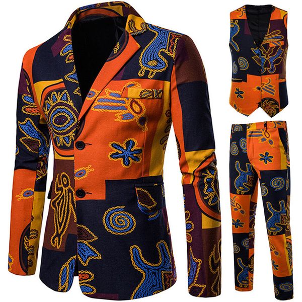 men's suit men's fashion celebrity style printing single-breasted suit three-piece (jacket + pants + vest) wedding banquet, White;black
men's suit men's fashion celebrity style printing single-breasted suit three-piece (jacket + pants + vest) wedding banquet, White;black