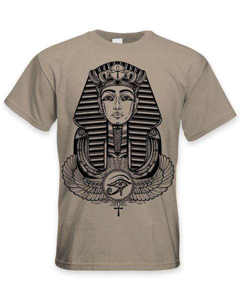 egyptian pharoah with winged ankh symbol mens t-shirt - egypt pagan