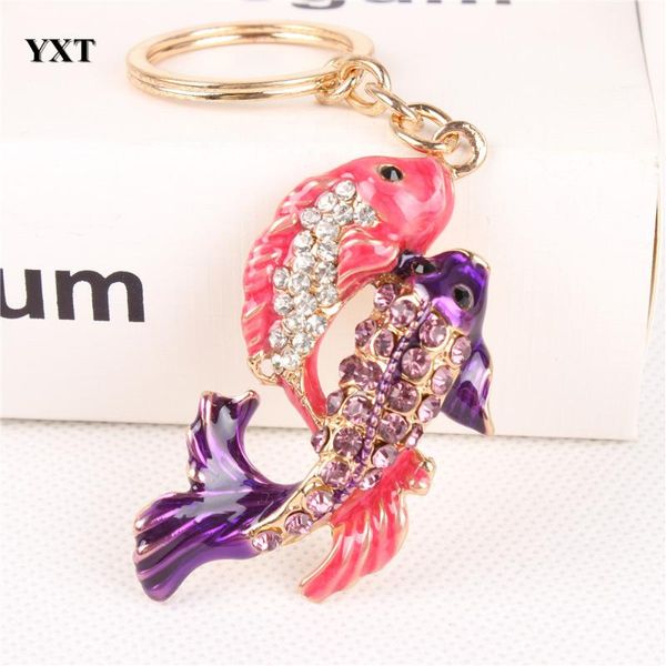 lovely double carp fish cute crystal charm purse handbag car key keyring keychain party favorite birthday gift, Silver
lovely double carp fish cute crystal charm purse handbag car key keyring keychain party favorite birthday gift, Silver