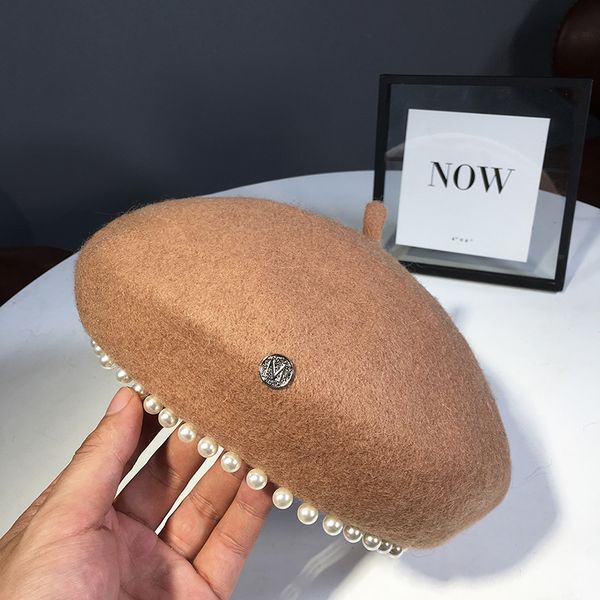 berets woolen pearl beret female autumn and winter quality painter hat elegant warm pumpkin sboy cap 2021 arrival boina, Blue;gray
berets woolen pearl beret female autumn and winter quality painter hat elegant warm pumpkin sboy cap 2021 arrival boina, Blue;gray
