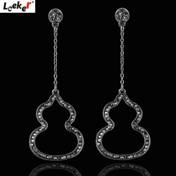 leeker vintage hollow drop earrings gold silver black color women party custom jewelry 010 lk8
leeker vintage hollow drop earrings gold silver black color women party custom jewelry 010 lk8