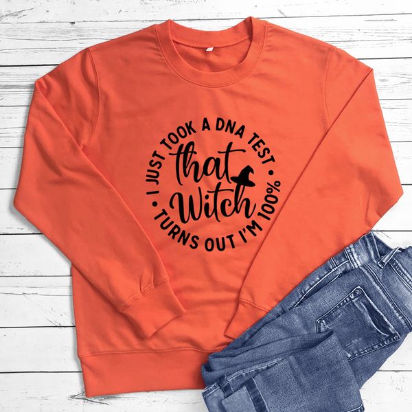 i just took a dna test turns out i'm 100% that witch sweatshirt fashion halloween sweatshirt funny witchy woman holiday pullover, Black
i just took a dna test turns out i'm 100% that witch sweatshirt fashion halloween sweatshirt funny witchy woman holiday pullover, Black