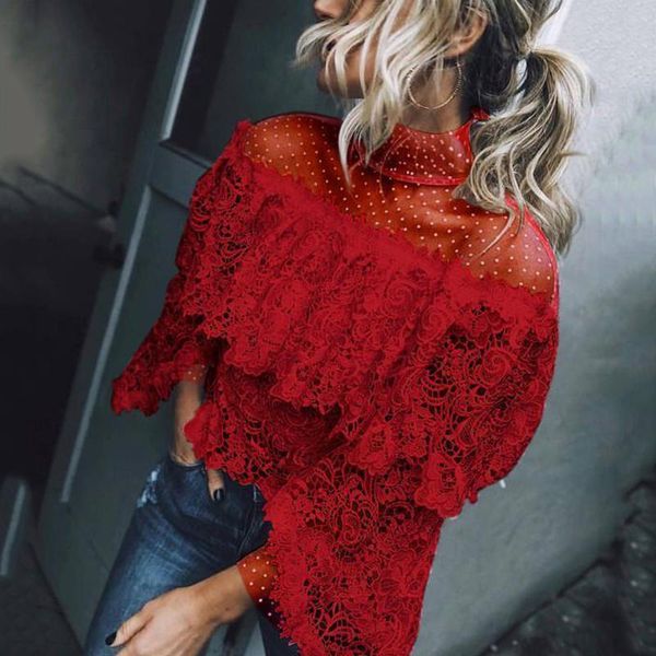 women's blouses & shirts 1blouse women spring summer flare sleeve printed point causal black harajuku blouse female and shirt, White
women's blouses & shirts 1blouse women spring summer flare sleeve printed point causal black harajuku blouse female and shirt, White