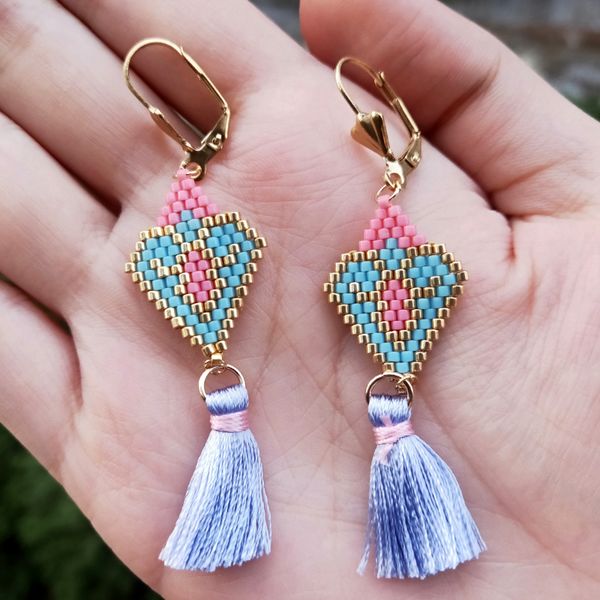 fairywoo miyuki geometric earrings jewelry heart long tassel sweet glass beaded earring for woman handmade luxury gifts, Silver
fairywoo miyuki geometric earrings jewelry heart long tassel sweet glass beaded earring for woman handmade luxury gifts, Silver