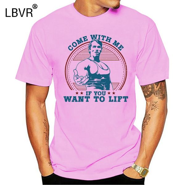 as worn by arnold schwarzenegger come with me if you want to lift mens t-shirt diy prited tee shirt