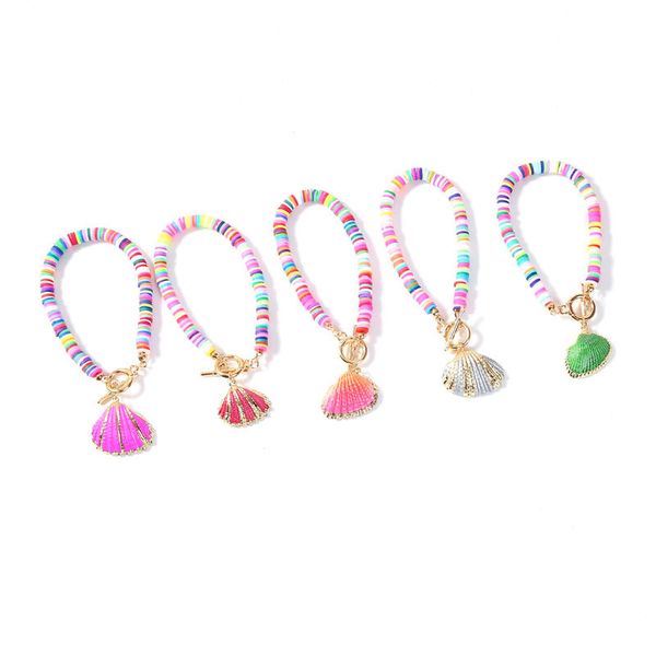 shell elastic bracelet bohemian colorful polymer clay beaded bracelets for women holiday jewelry seashell beach, Golden;silver
shell elastic bracelet bohemian colorful polymer clay beaded bracelets for women holiday jewelry seashell beach, Golden;silver