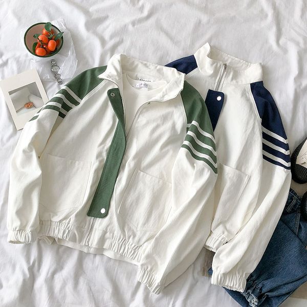 fashion 2020 new striped women jackets long-sleeved patchwork female girls outwear coat, Black;brown
fashion 2020 new striped women jackets long-sleeved patchwork female girls outwear coat, Black;brown